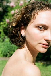 Large Sphere Earrings - Frosted