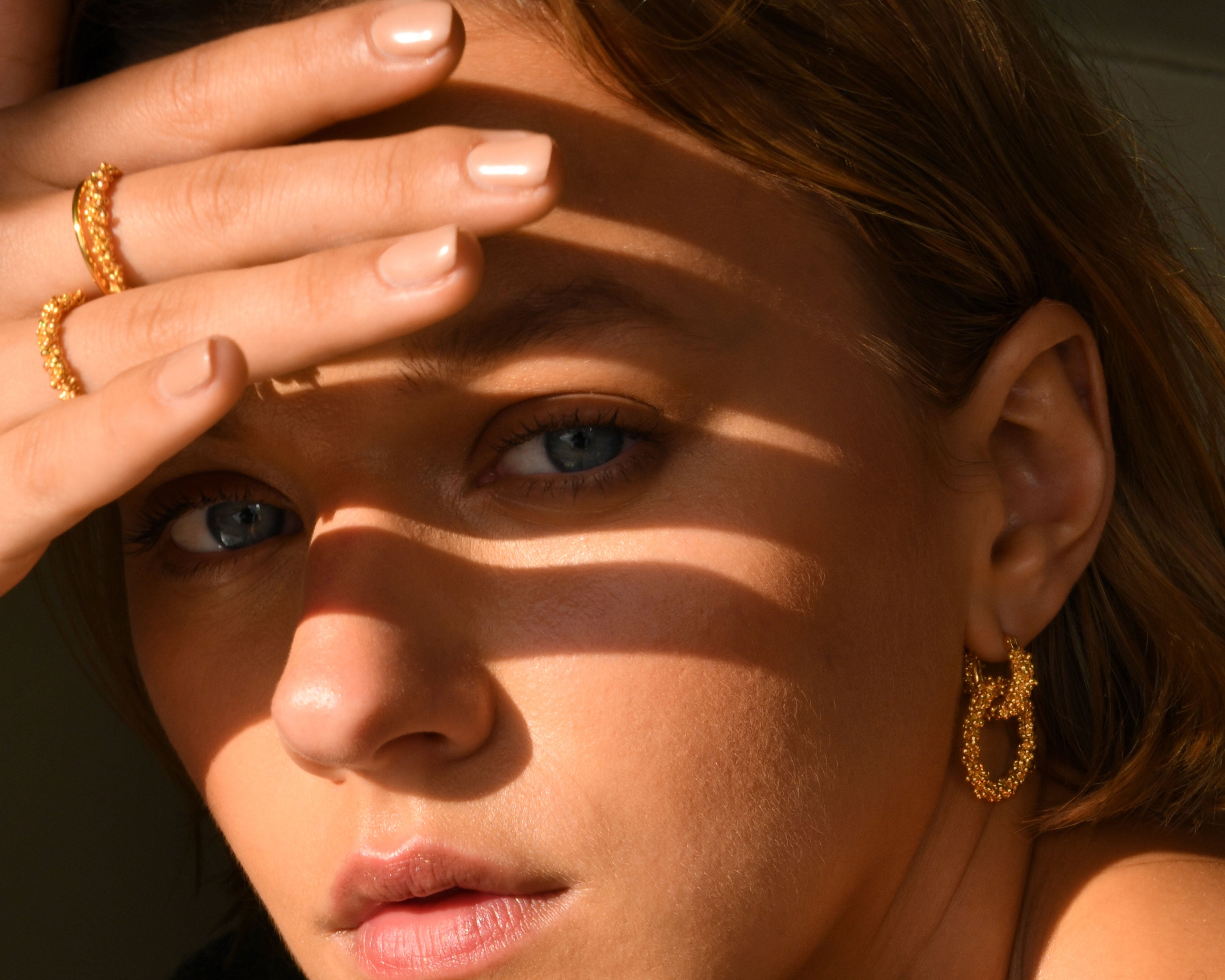 RIVER HOOPS - GOLD VERMEIL image 3