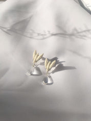BENEATH - CRYSTAL DROP EAR STUDS image 1