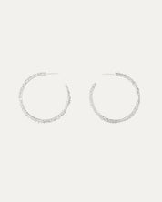 Halo Statement Hoops - Silver