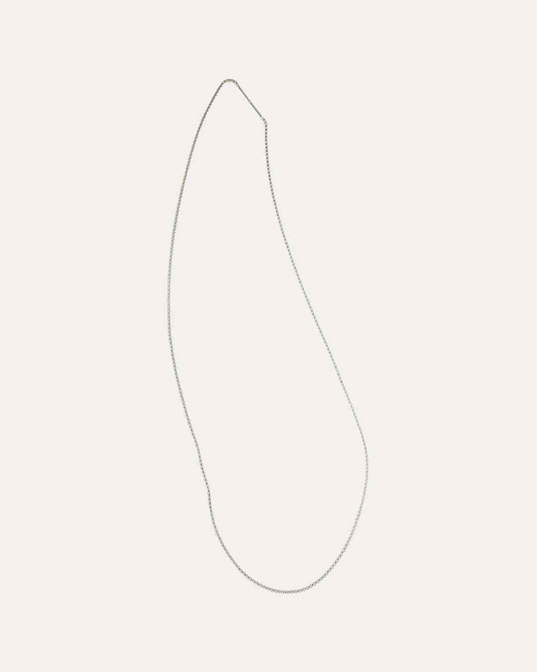 Silk Chain Necklace - Silver