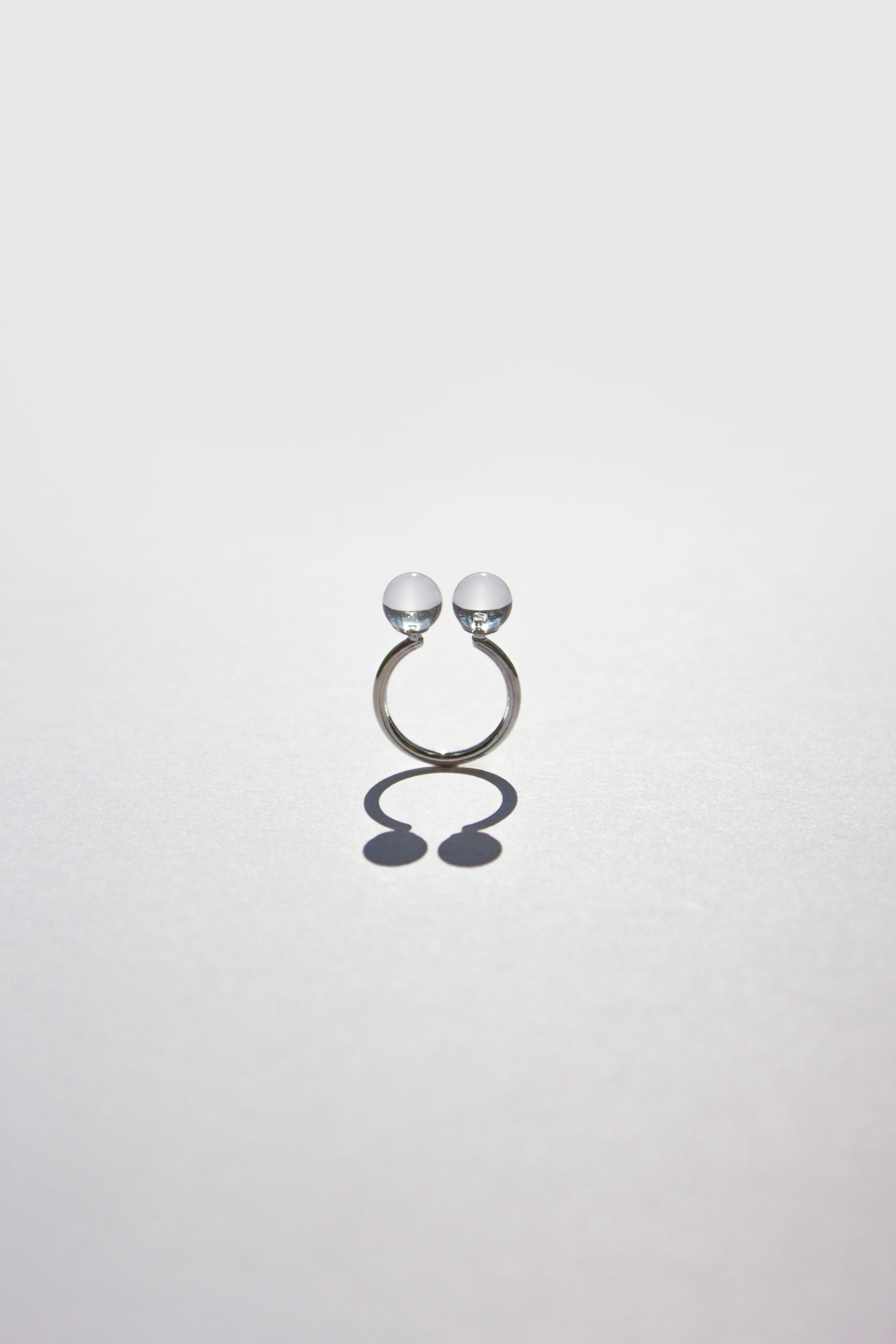 Duo Sphere Ring - Clear