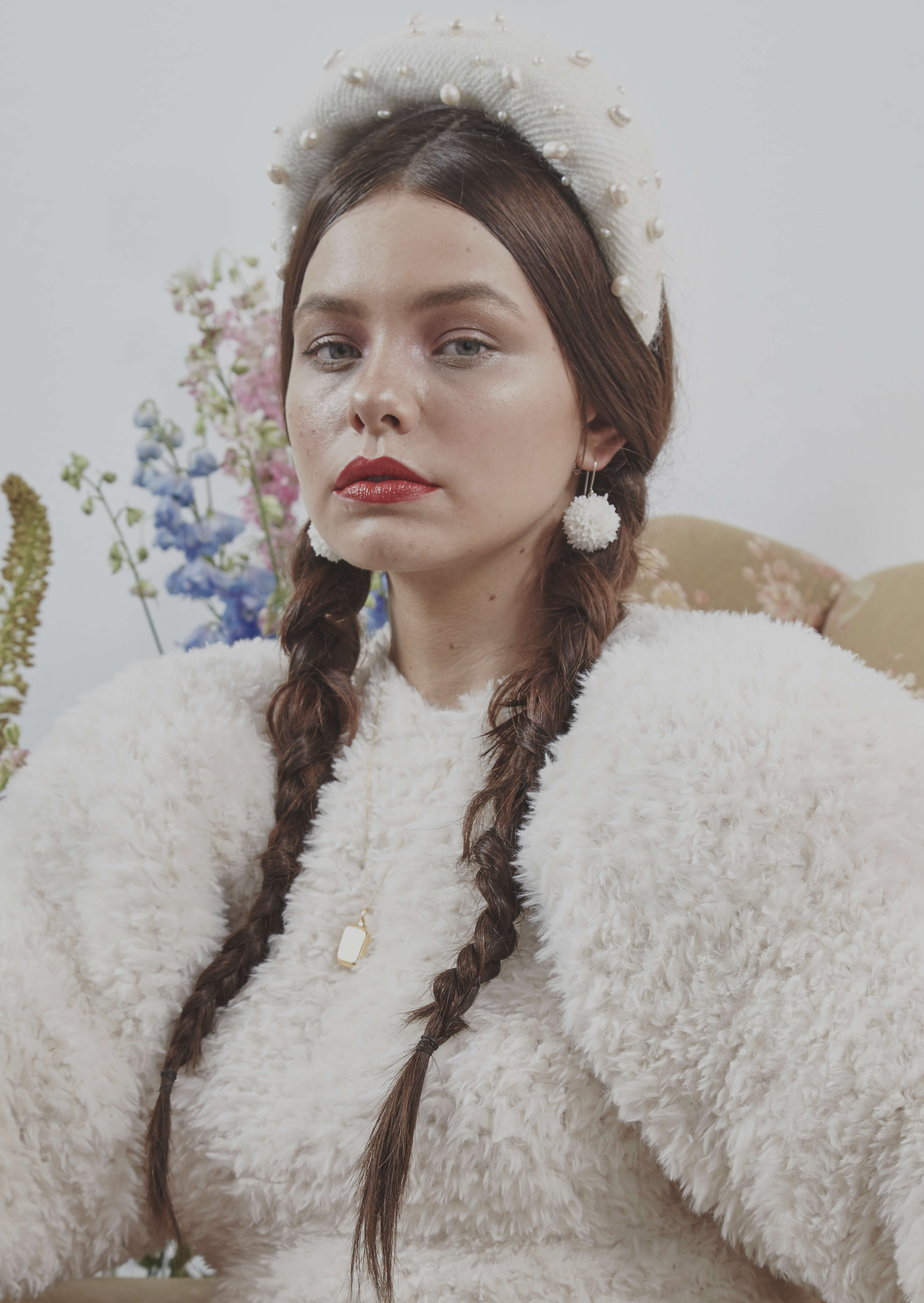 WHITE EARRINGS image 1