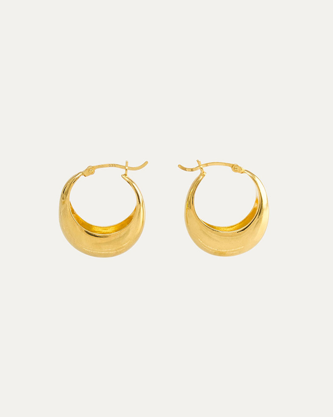 MOON EARRINGS - GOLD VERMEIL image 0