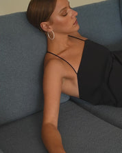 Halo Statement Hoops - Silver