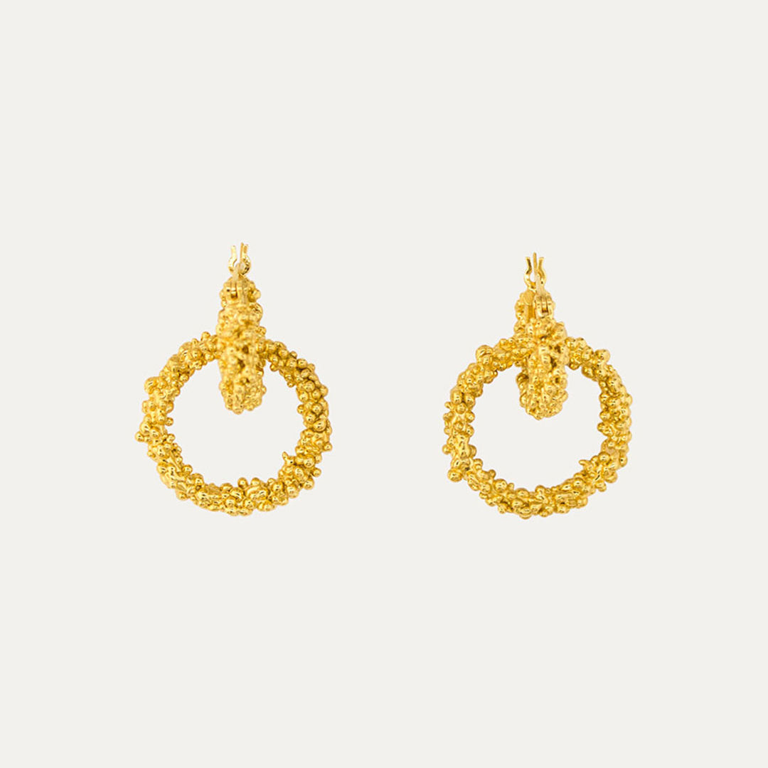 RIVER HOOPS - GOLD VERMEIL image 0