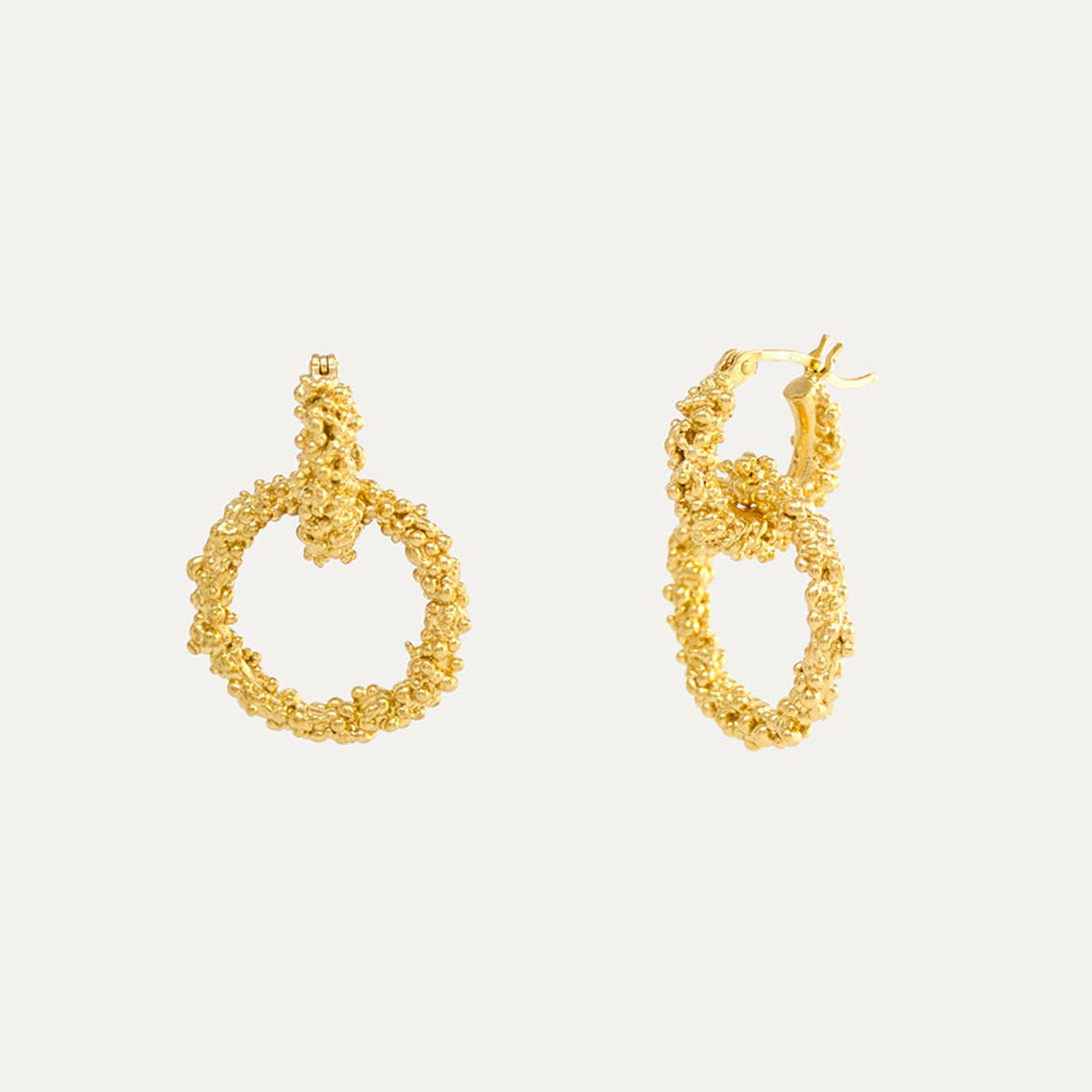 RIVER HOOPS - GOLD VERMEIL image 1