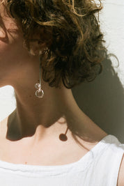 LINE DUO EARRINGS - CLEAR image 1