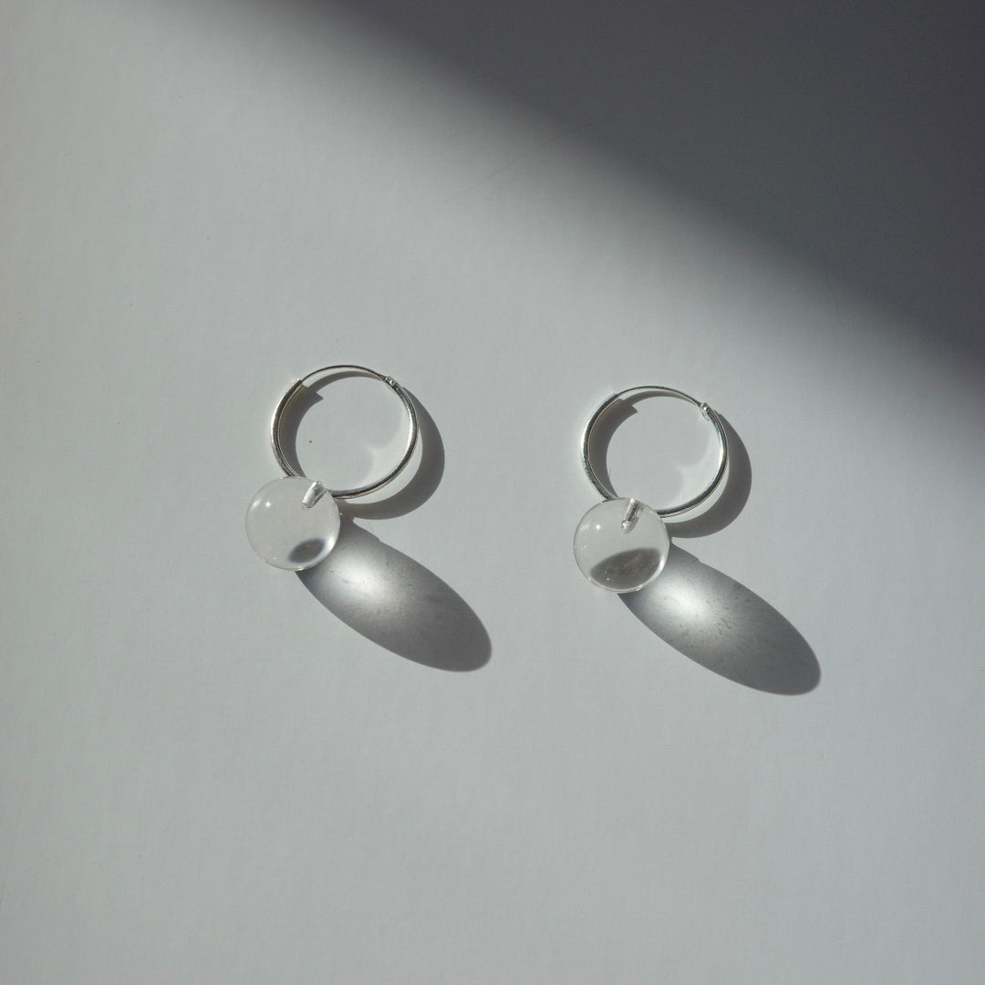 LARGE SPHERE HOOPS - CLEAR image 0