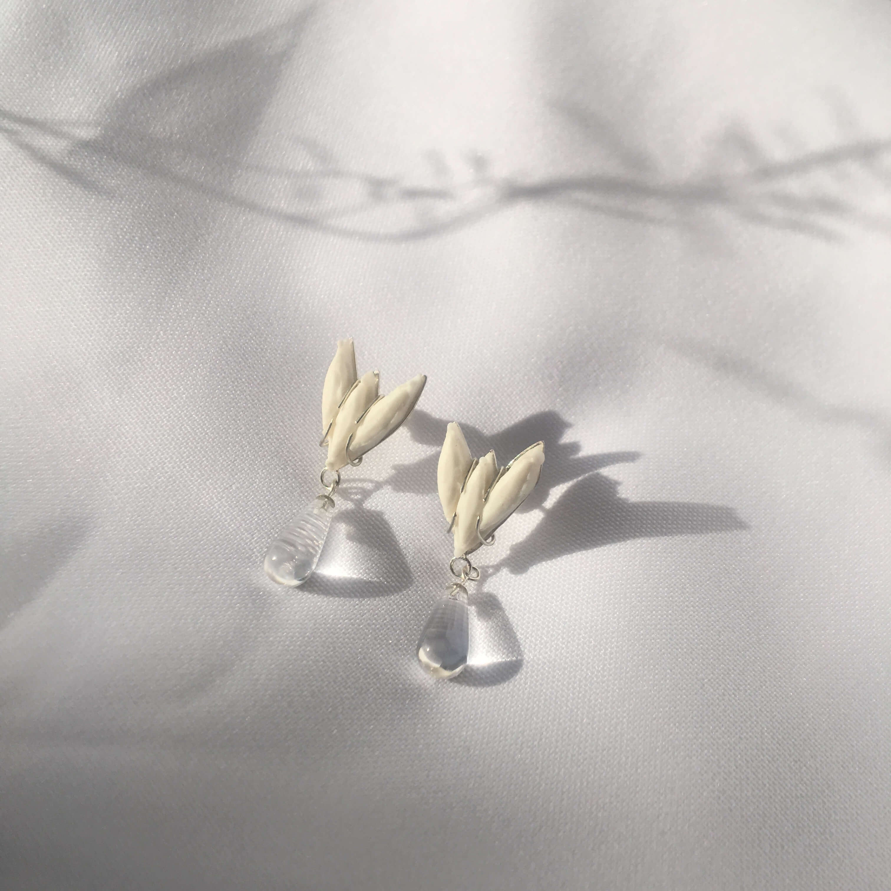 BENEATH - CRYSTAL DROP EAR STUDS image 1