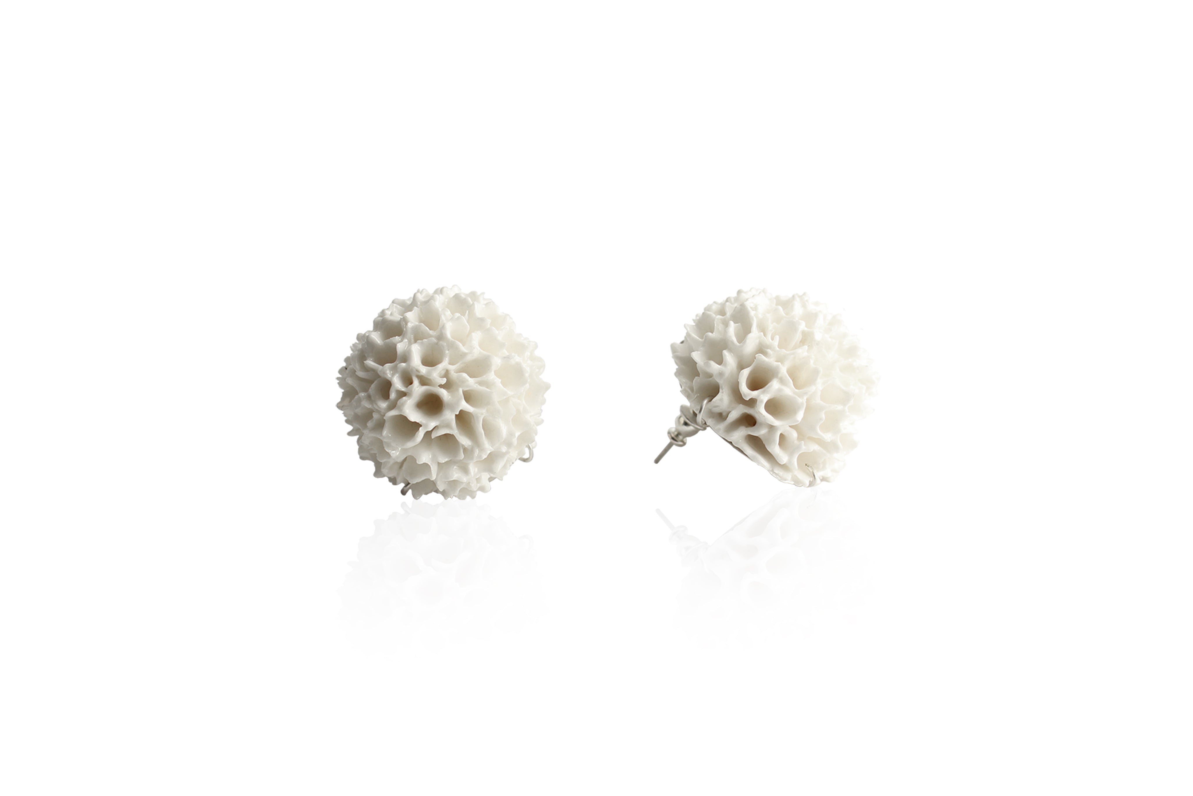 WHITE EAR STUDS image 0