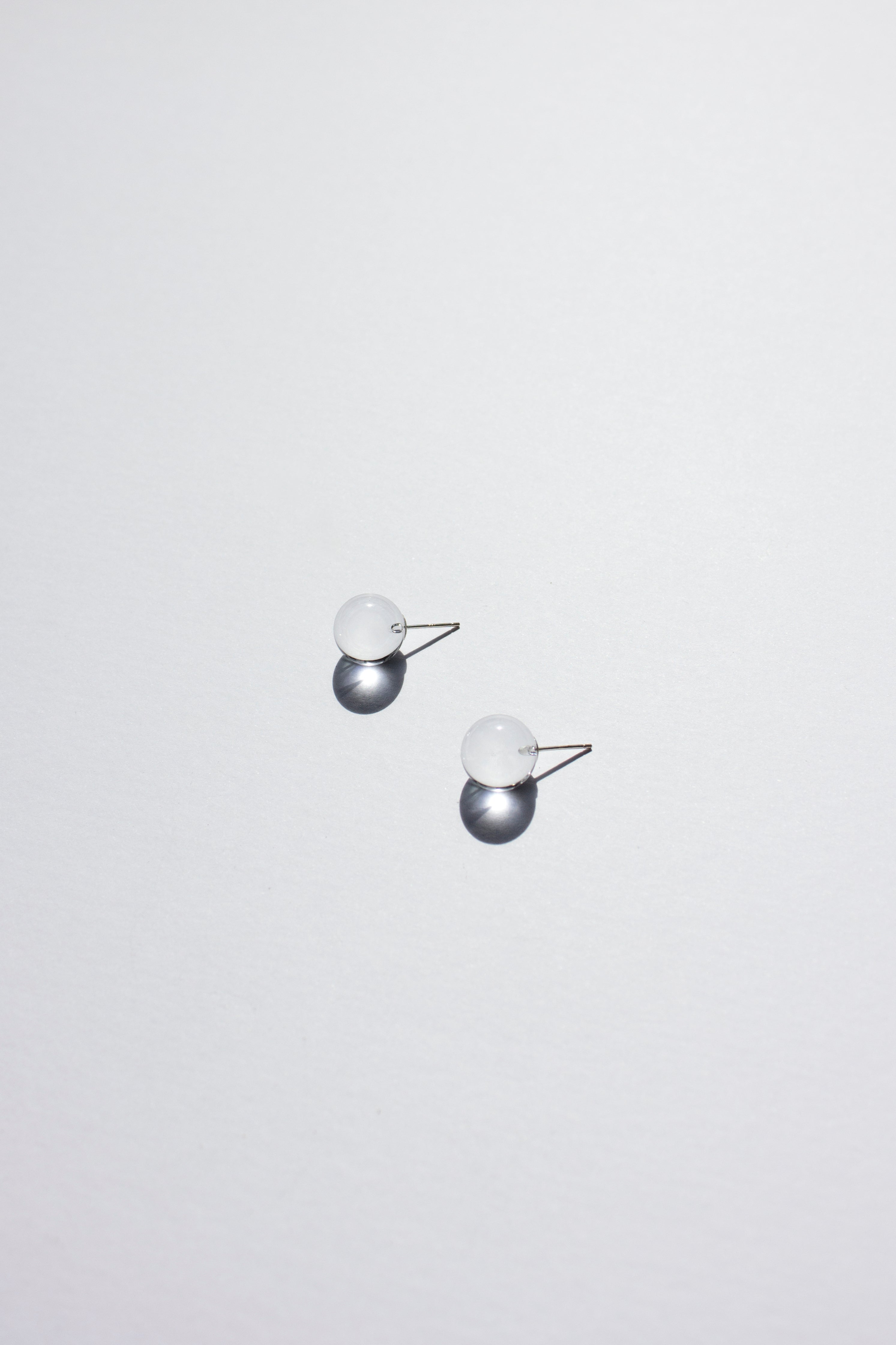 Large Sphere Earrings - Clear