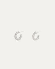 Halo Petite Hoops - Silver