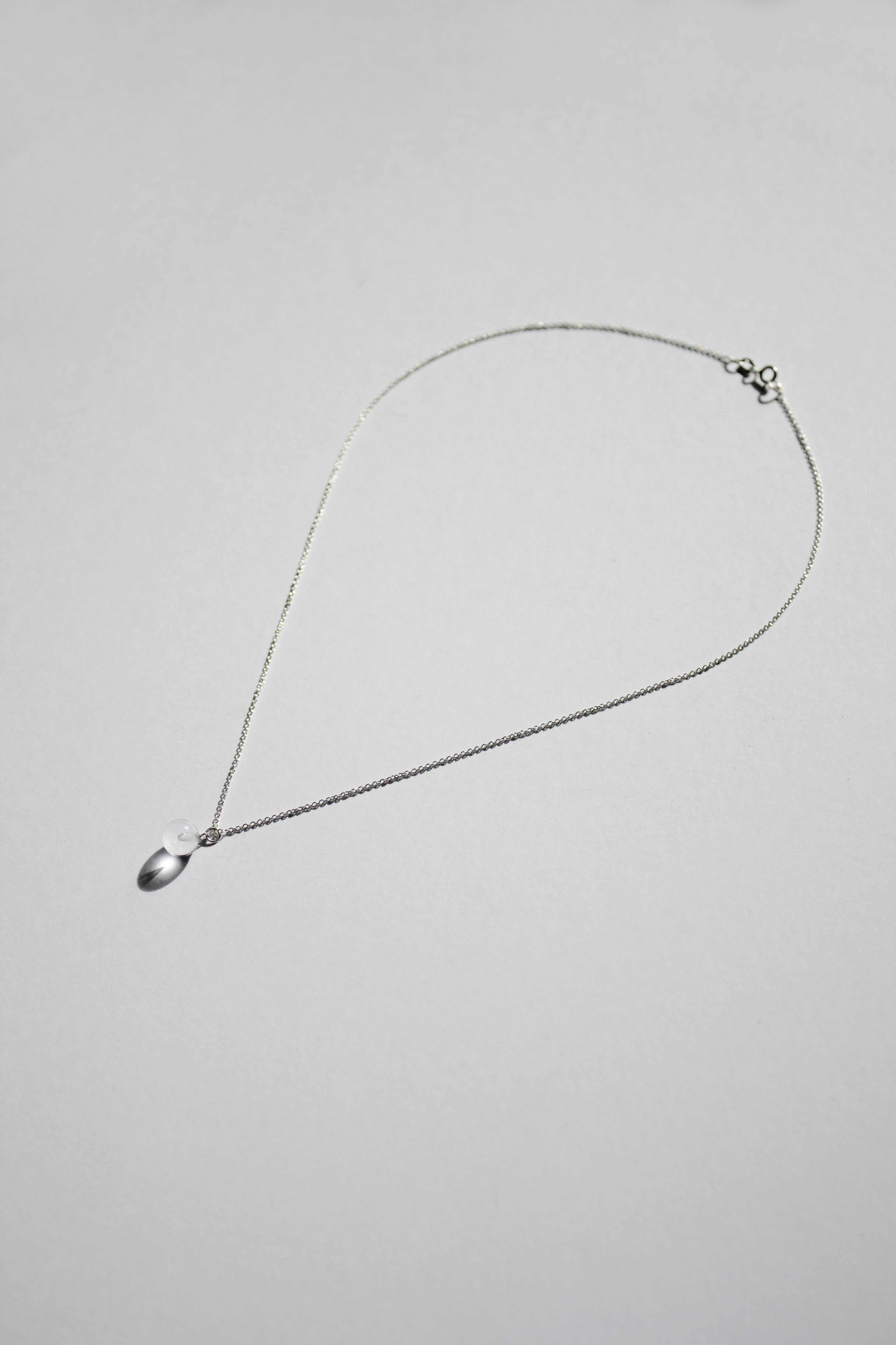 Solo Sphere Necklace - Clear