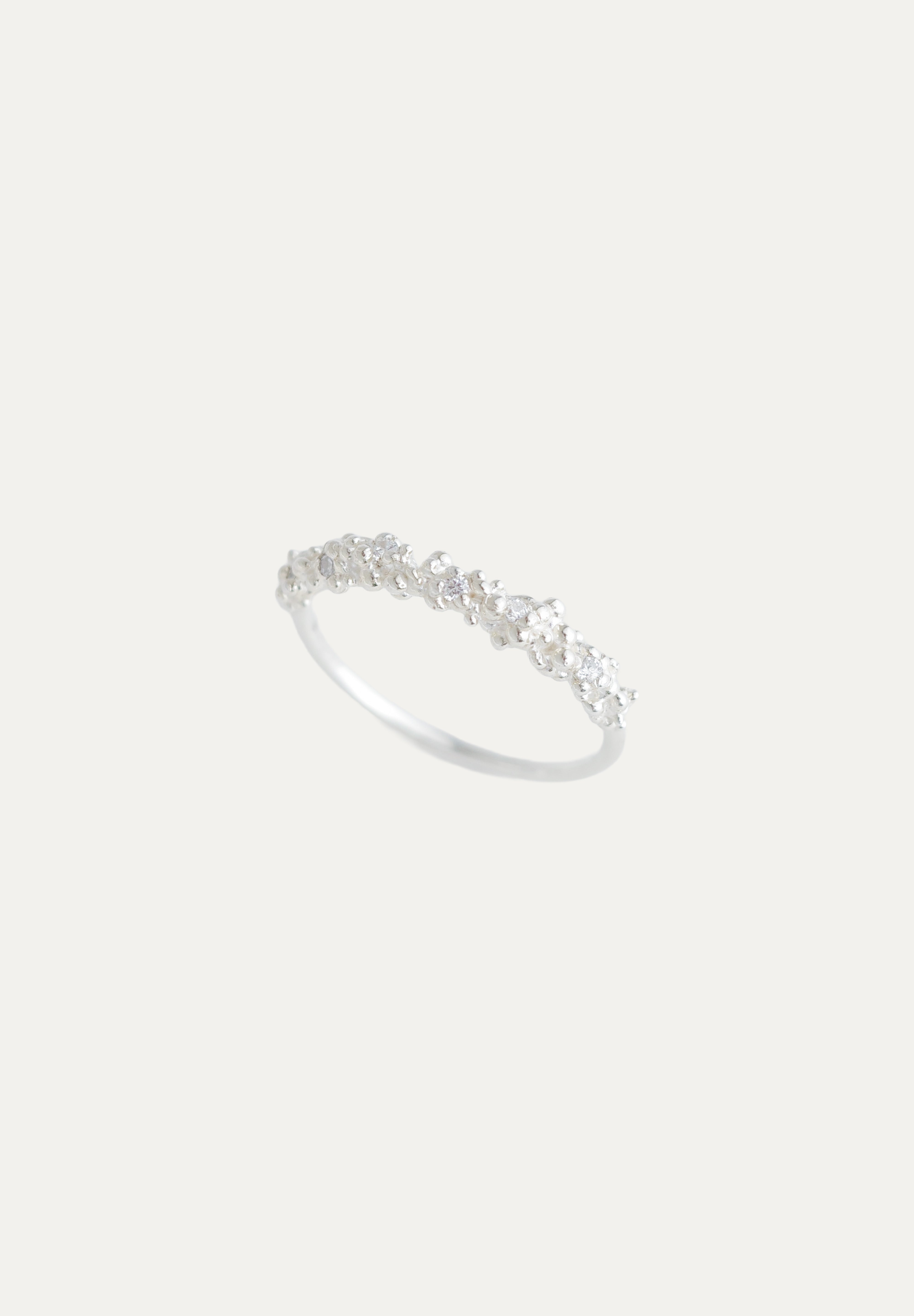Eclipse Diamond Slim Band – White & Platinum