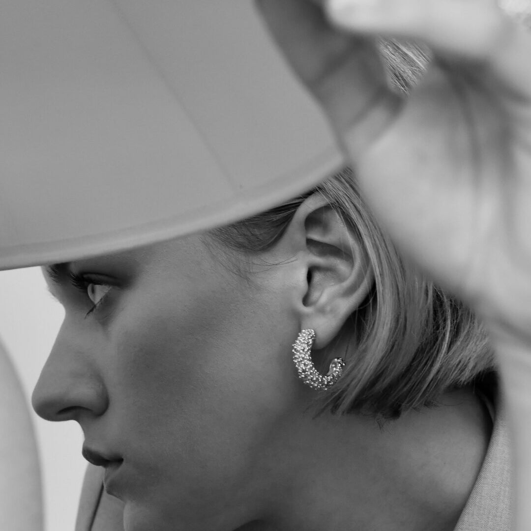 ECLIPSE CLUSTER HOOPS - SILVER image 1