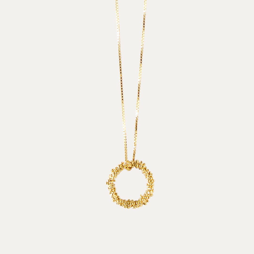 HALO SILK CHAIN NECKLACE - GOLD VERMEIL image 0