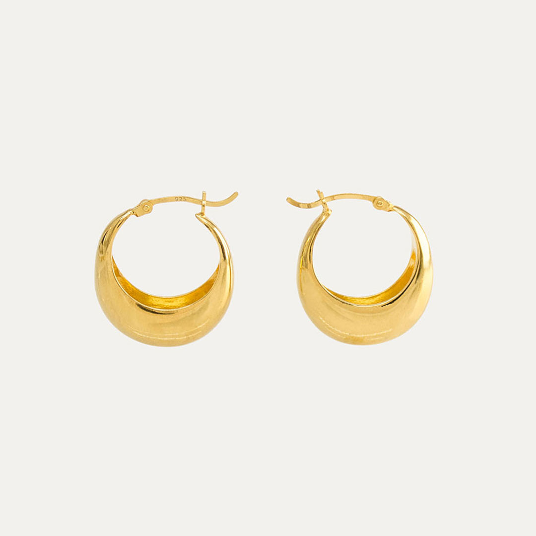 MOON EARRINGS - GOLD VERMEIL image 0